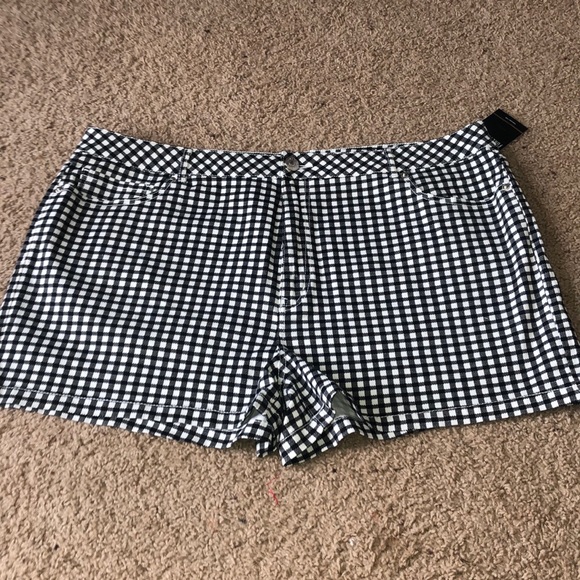 Forever 21 NWT Plus Size Retro Rockabilly Gingham Shorts size 20 - Picture 3 of 6